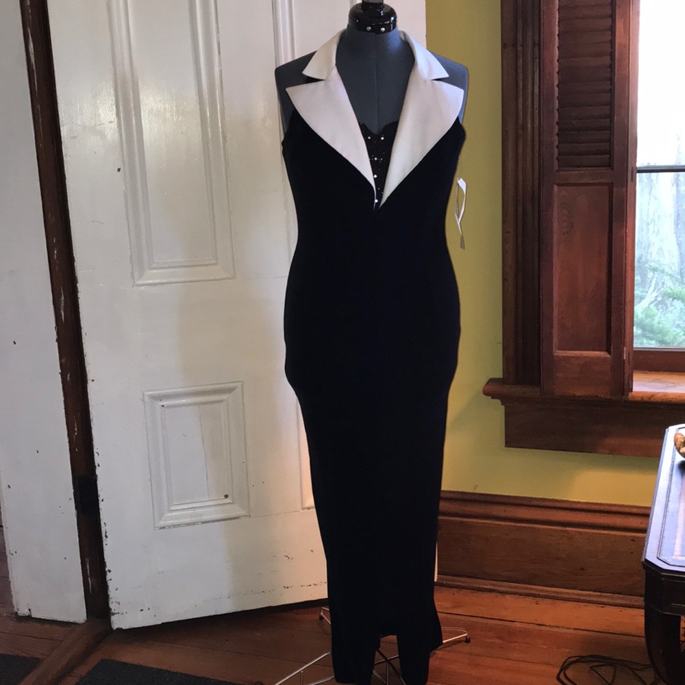 Vintage black formal gown 6